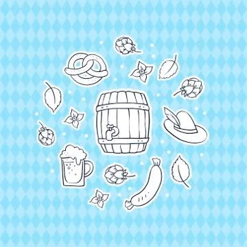 Vector oktoberfest banner template. Stock Illustration