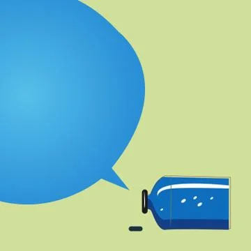 Vector old bank with a speech bubble Illustrazione stock