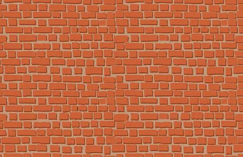Vector old brick wall background. Seamless pattern Stock Illustration