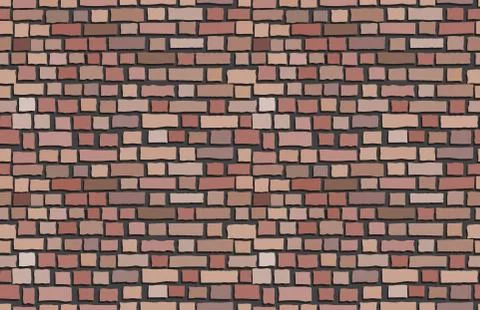 Vector old brick wall background. Seamless pattern Illustrazione stock