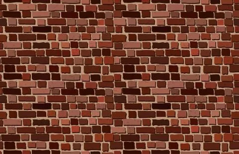 Vector old brick wall background. Seamless pattern Illustrazione stock