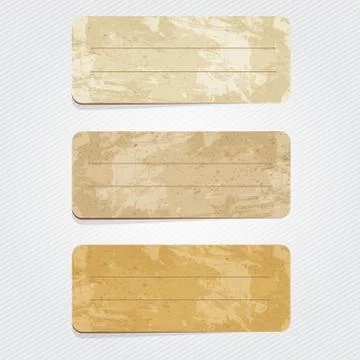 Vector old paper cards Stock Illustration