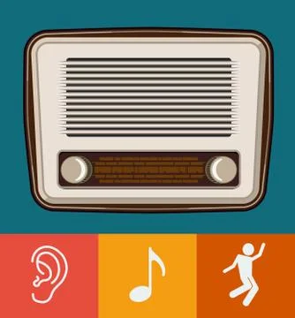 Vector old radio Illustrazione stock