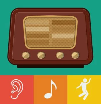 Vector old radio Illustrazione stock