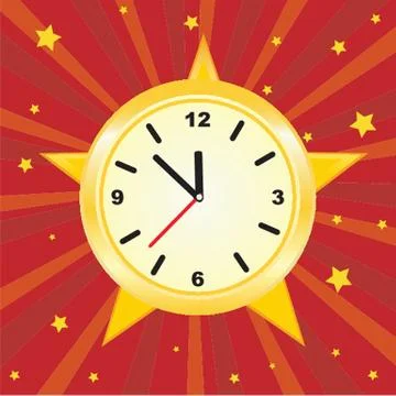 Vector old vintage clock face Illustrazione stock
