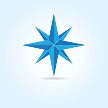 Vector oldstyle wind rose compass Illustrazione stock