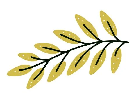 Vector with olive branch in cartoon style. Label for olive oil producers Stock Illustration