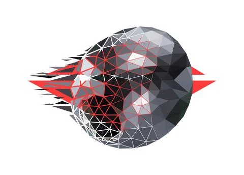 Vector olive in low poly style Stock Illustration