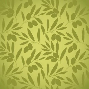 Vector olive oil. Decorative olive branch.Olive pattern. Stock Illustration