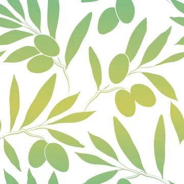 Vector olive oil. Decorative olive branch.Olive pattern. Stock Illustration