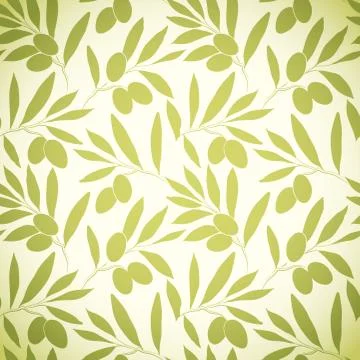 Vector olive oil. Decorative olive branch.Olive pattern. Stock Illustration