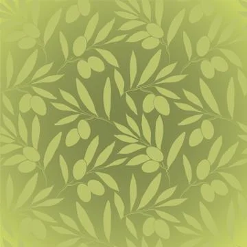 Vector olive oil. Decorative olive branch.Olive pattern. Stock Illustration