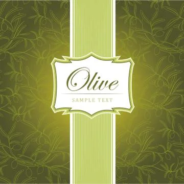 Vector olive oil. Decorative olive branch.Olive pattern. Stock Illustration