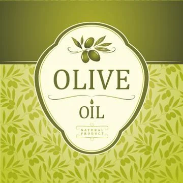 Vector olive oil. Decorative olive branch.Olive pattern. Stock Illustration