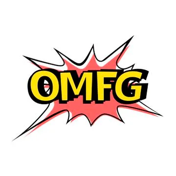 Vector OMFG speech bubble. Colorful emotional icon isolated on white  Stock Illustration