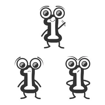 Vector one characters Stock Illustration