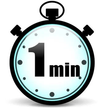 Vector one minute stopwatch Stock Illustration