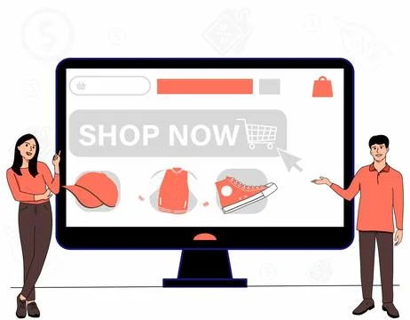 Vector online shopping mobile app templates concept flat design illustration Stock Illustration