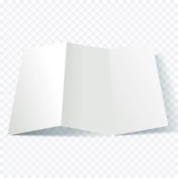 Vector open blank folding paper leaflet Stock Illustration