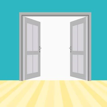 Vector Open Doors Stock Illustration