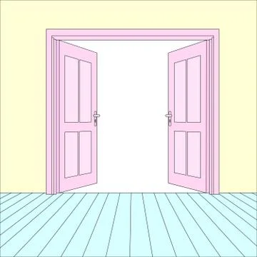 Vector Open Doors Stock Illustration