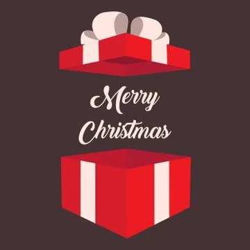 Vector open gift box illustration. Illustrazione stock