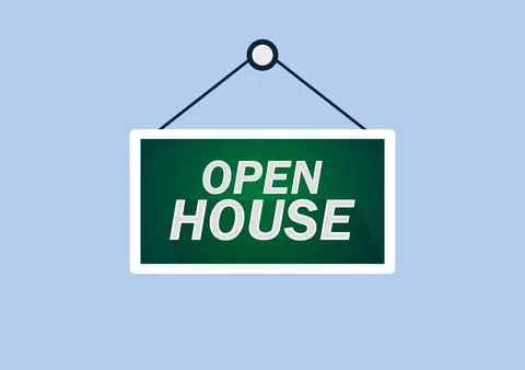 Vector open house sign Illustrazione stock