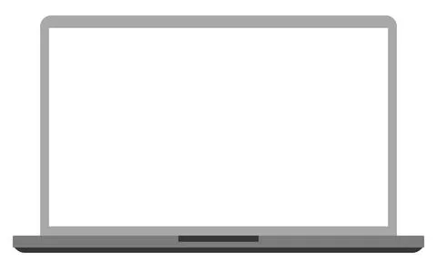 Vector open laptop mockup with transparent copy space on the screen Stock Illustration