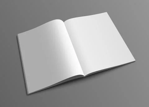 Vector open magazine or brochure mockup template. Stock-Illustration