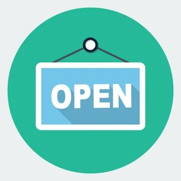 Vector open sign Stock Illustration