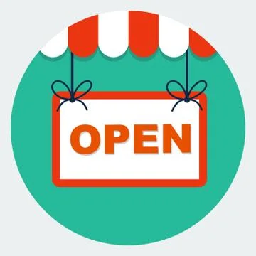 Vector open sign Stock Illustration