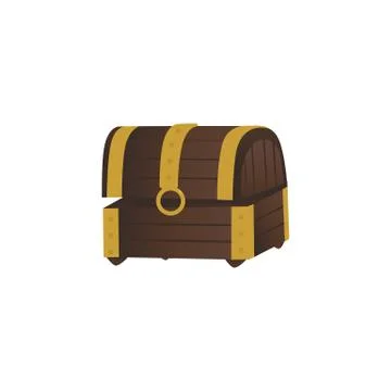 Vector opened treasure chest full of golden coins Stock Illustration