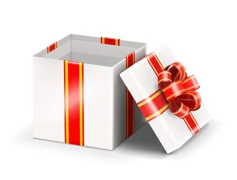 Vector opened white gift box Stock Illustration