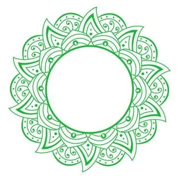 Vector openwork cloth brown. Round frame. Brown Pattern Vector f Illustrazione stock