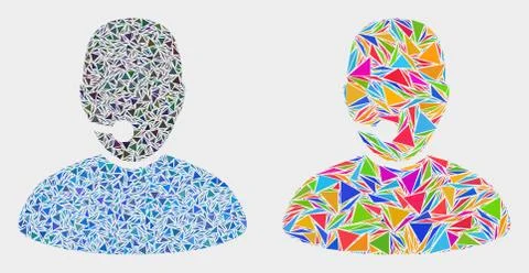 Vector Operator Mosaic Icon of Triangle Elements Stock Illustration