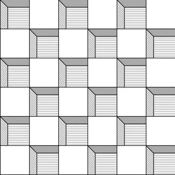 Vector - optical art, optical illusion pattern, black and white background Stock Illustration