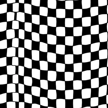 Vector Optical Illusion Black and White Seamless Pattern Stock Illustration