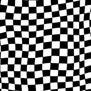 Vector Optical Illusion Black and White Seamless Pattern Stock Illustration
