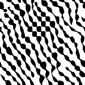 Vector Optical Illusion Black and White Seamless Pattern Stock Illustration