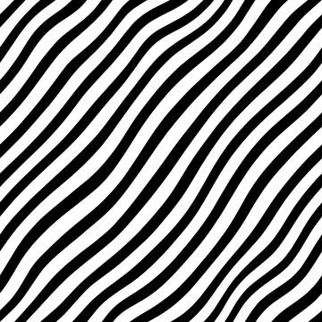 Vector Optical Illusion Black and White Seamless Pattern Illustrazione stock