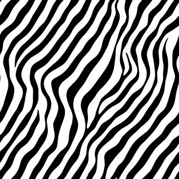 Vector Optical Illusion Black and White Seamless Pattern Stock Illustration