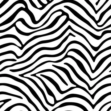 Vector Optical Illusion Black and White Seamless Pattern Stock Illustration