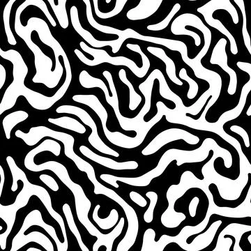 Vector Optical Illusion Black and White Seamless Pattern Illustrazione stock