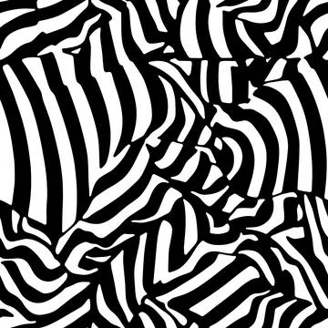 Vector Optical Illusion Black and White Seamless Pattern Stock Illustration
