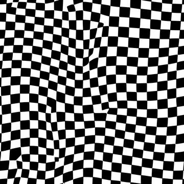Vector Optical Illusion Black and White Seamless Pattern Stock Illustration