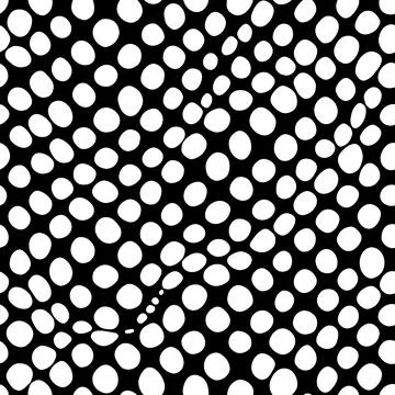 Vector Optical Illusion Black and White Seamless Pattern Illustrazione stock