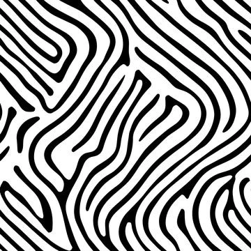 Vector Optical Illusion Black and White Seamless Pattern Stock Illustration