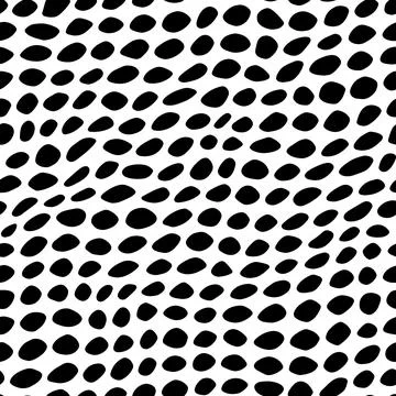 Vector Optical Illusion Black and White Seamless Pattern Illustrazione stock