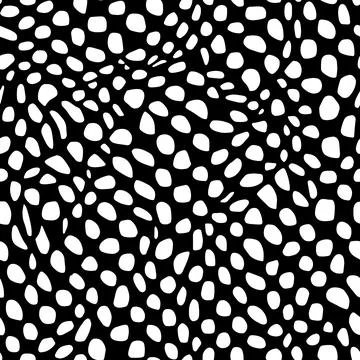 Vector Optical Illusion Black and White Seamless Pattern Stock Illustration