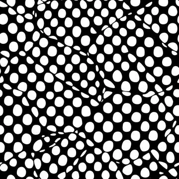 Vector Optical Illusion Black and White Seamless Pattern Stock Illustration